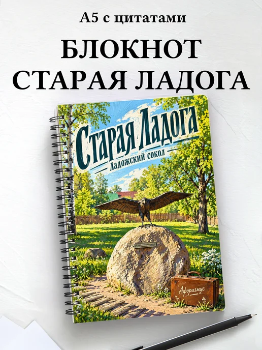Блокнот Старая Ладога с мотивирующими цитатами