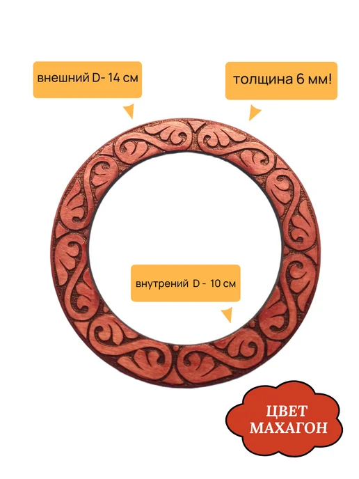 ручки для сумок, коричневый, фото 4