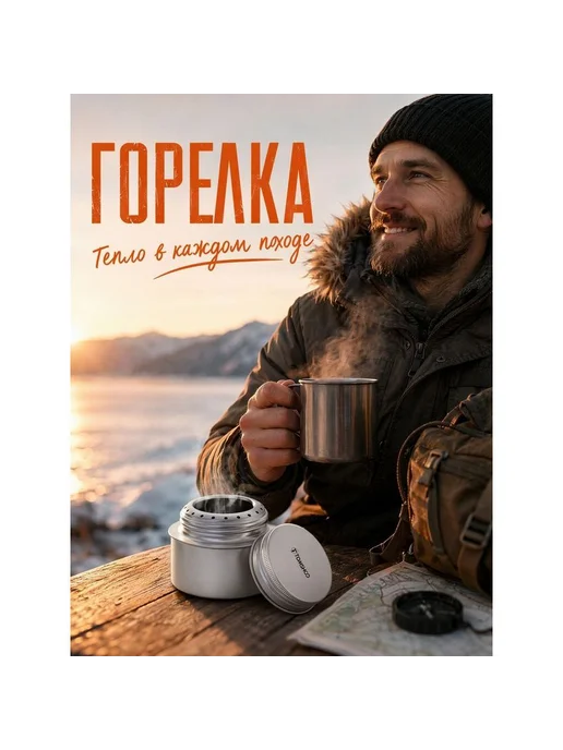 Походная спиртовая горелка из алюминиевого сплава, 100 мл, 100 мл, фото 2