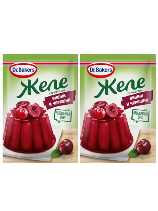 Dr. Bakers Желе со вкусом вишни и черешни 3 шт, 45 г, 2 шт, фото 2