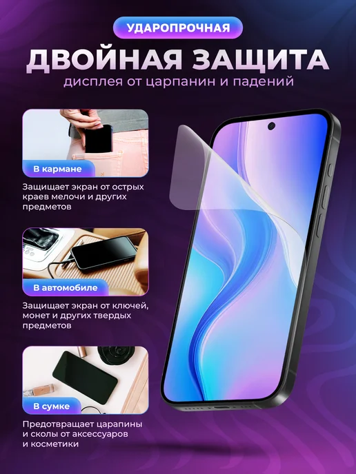 МобиТочка21 Гидрогелевая пленка Samsung Galaxy A57, 2 шт, фото 3