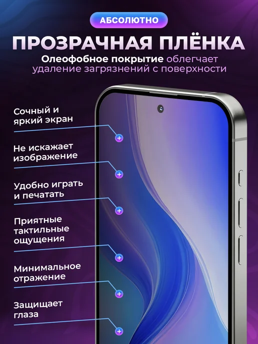 МобиТочка21 Гидрогелевая пленка Samsung Galaxy A57, 2 шт, фото 4