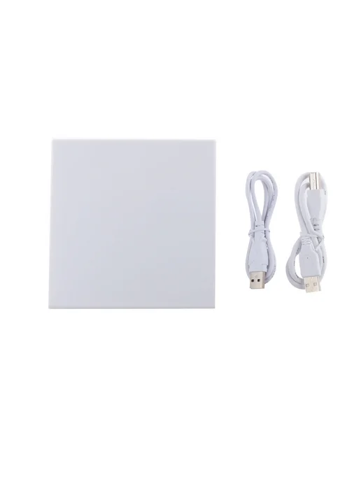 Портативный внешний USB DVD CD-RW привод для ноутбука белый, белый, фото 2