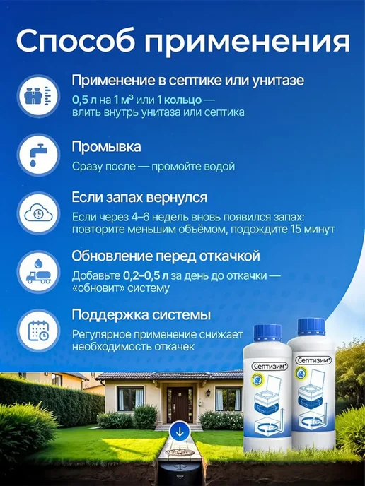 Средство для дачных туалетов и выгребных ям с отдушкой 1л +, 1 л, фото 3