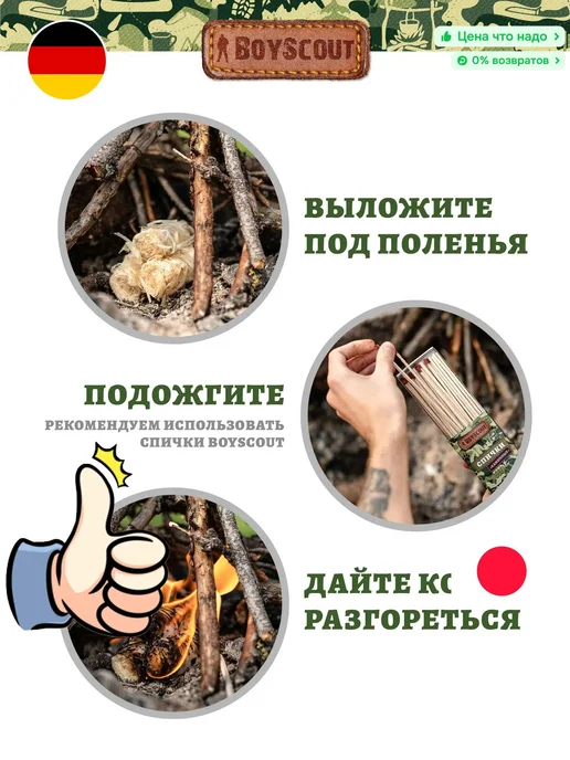 Роллы для розжига из парафина и древесных опилок, 25 шт, 25 шт, фото 4