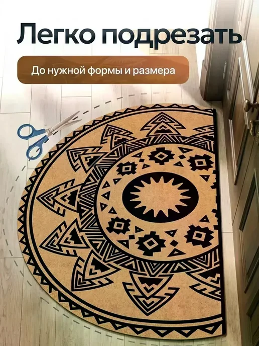 Коврик придверный, черный, фото 5