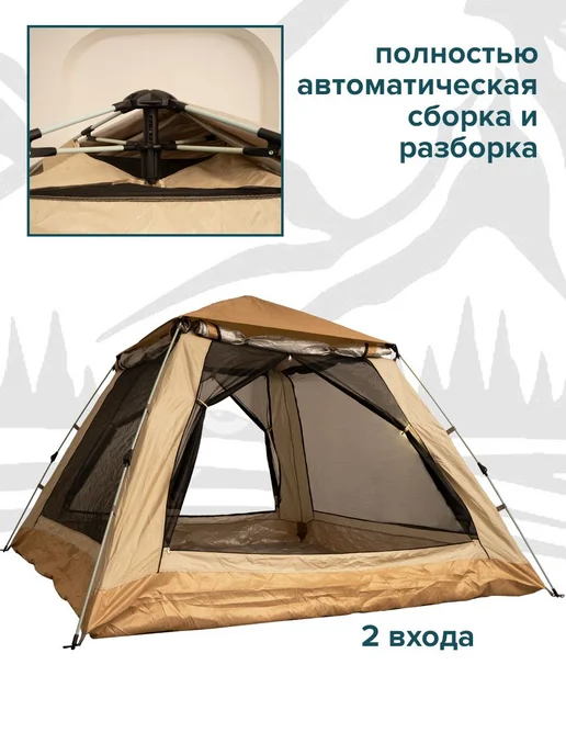Автоматическая туристическая палатка 240х240х165, 2083, 240x240x165, фото 2