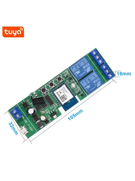 KUANGZIPENG 2-канальный WiFi релейный модуль с поддержкой Al, вариант, фото 5