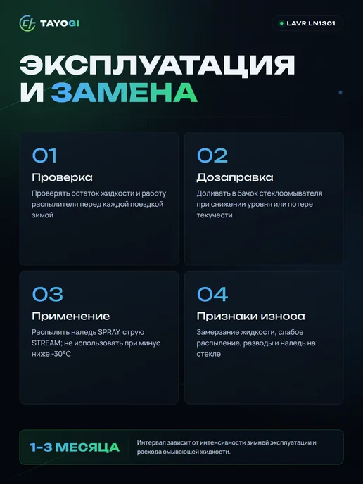 LAVR -30°С Зимний очиститель стекол, 500 мл, фото 4
