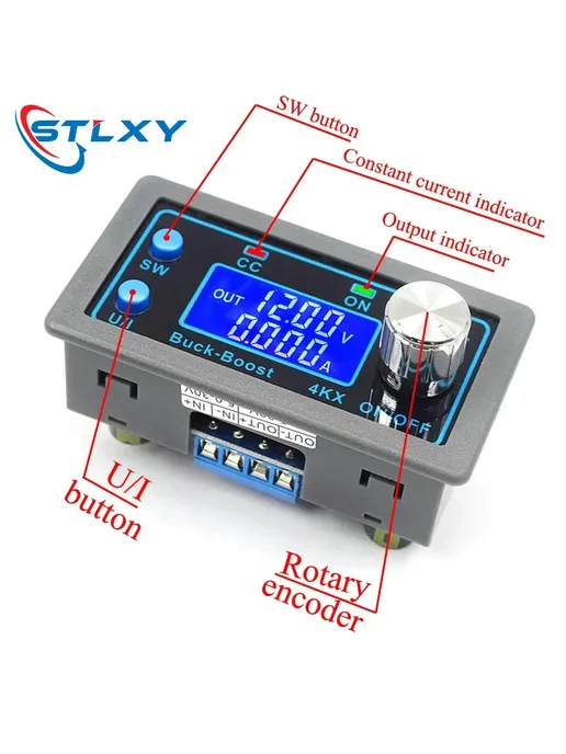 Stlxy Регулятор напряжения Buck-Boost 0.5-30В 4А, вариант, фото 6