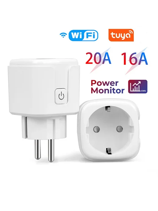Нет бренда Умная розетка Wi-Fi EU16A 20A Smart Life, вариант