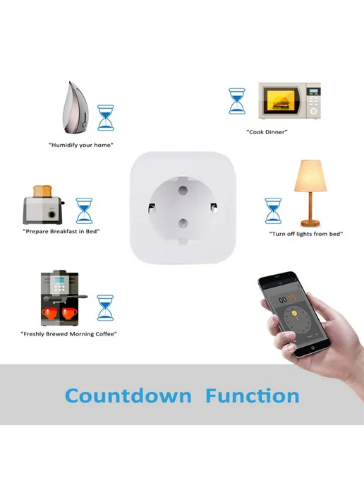 Нет бренда Умная розетка Wi-Fi EU16A 20A Smart Life, вариант, фото 5