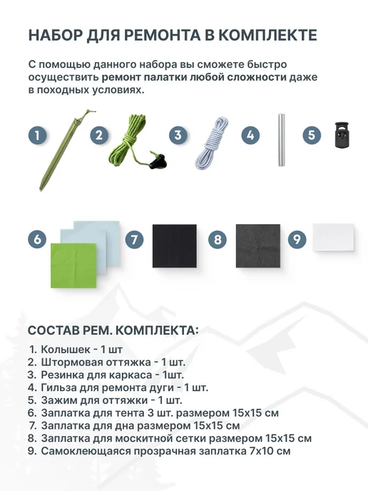 RSP Палатка 2-х местная ультралегкая View 2 (цв. серый), серый, фото 8