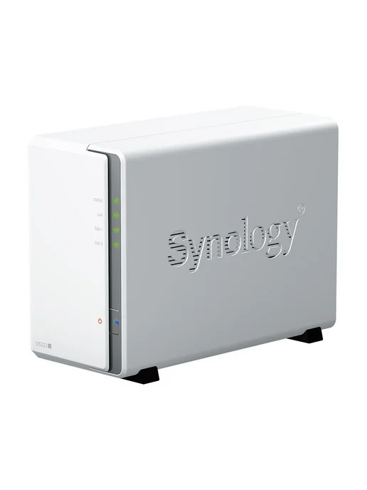 Сетевое хранилище Synology 2BAY NO HDD DS223J белый, Realtek RTD1619B, 4 ядра, частота 1,7 ГГц, вариант