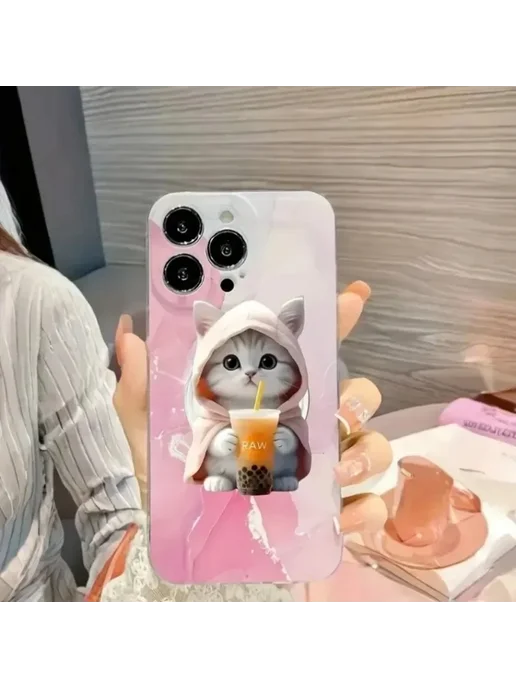 VIKEFON 3D Прозрачный Чехол Для Телефона С Милым Котом, Синей Бабочк, прозрачный, фото 2