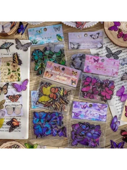 Нет бренда Набор винтажных водонепроницаемых наклеек Card Lover, серия, серый, фото 2