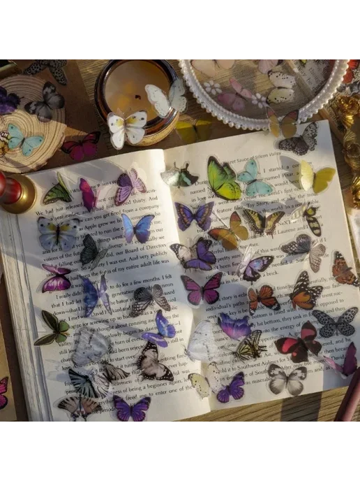 Нет бренда Набор винтажных водонепроницаемых наклеек Card Lover, серия, серый, фото 3