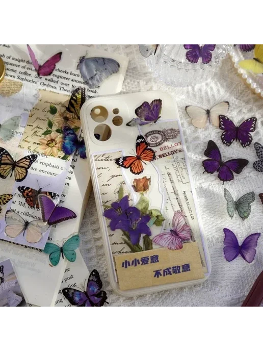 Нет бренда Набор винтажных водонепроницаемых наклеек Card Lover, серия, серый, фото 4