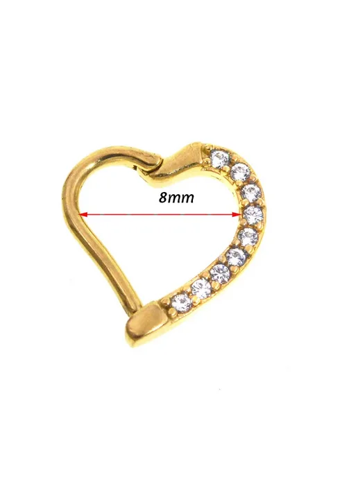 STAR BEAUTY Кольцо для пирсинга STARBEAUTY из нержавеющей стали Gold 8mm, золотой