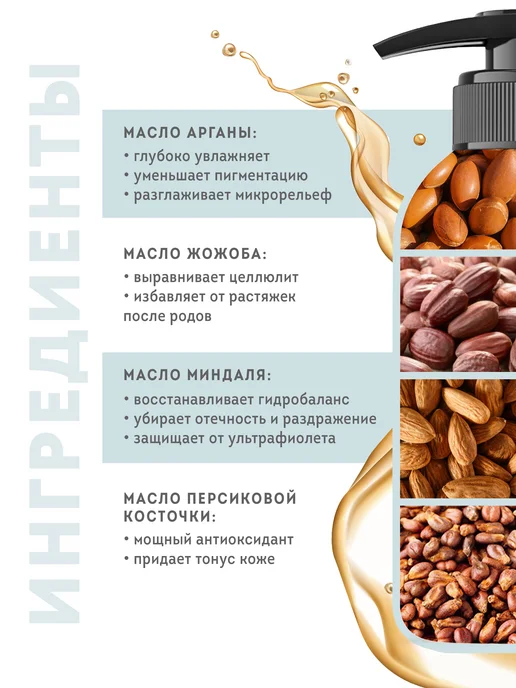 Натуральное массажное масло для тела от целлюлита и растяжек, вариант, фото 2