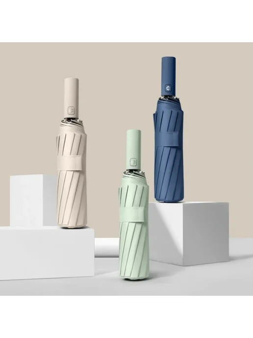 Нет бренда Полуавтоматический зонт Morandi черный, черный, фото 3