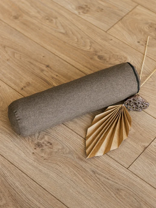 Валик Bio-Textiles болстер для йоги, с наполнителем лузги гр, коричневый, фото 2
