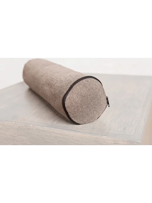 Валик Bio-Textiles болстер для йоги, с наполнителем лузги гр, коричневый, фото 6