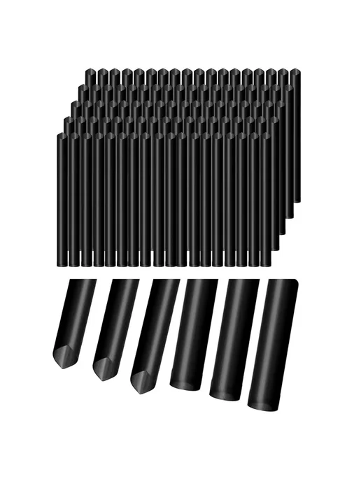 Нет бренда Многоразовые биоразлагаемые трубочки для молочного чая Black, черный