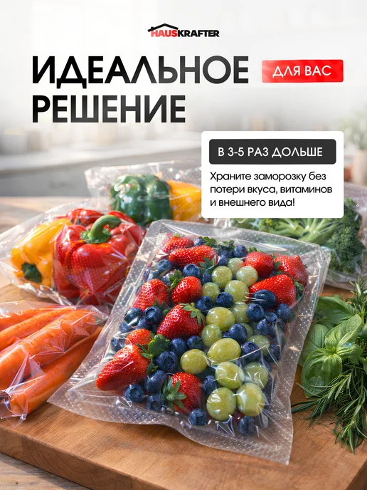 HAUSKRAFTER Пакеты для вакууматора в рулоне 20, 25 *15м, 15 м, фото 7