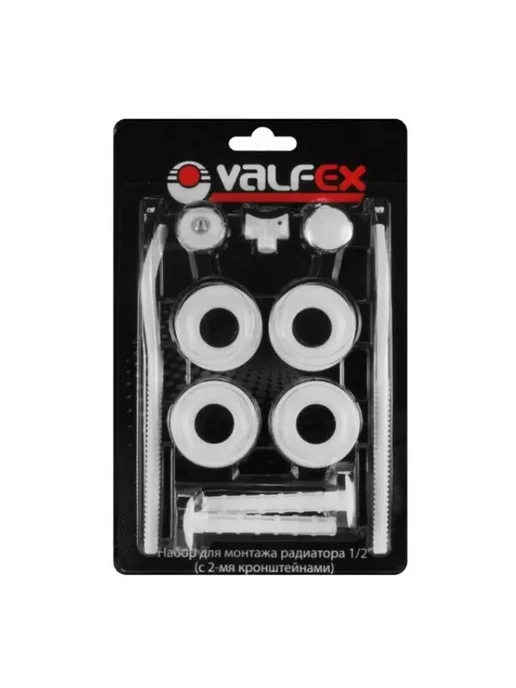 Монтажный комплект для радиатора 1 2", Valfex, с 2, белый, фото 3