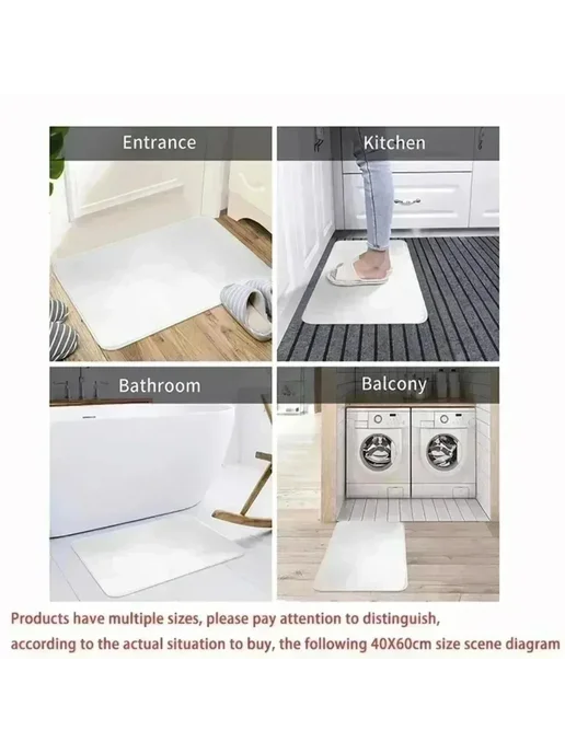 Коврик для дома из полиэстера, черный, фото 6