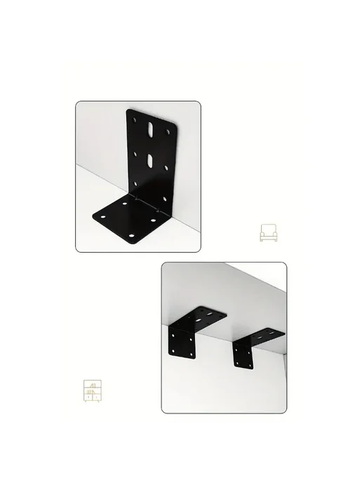 Металлический кронштейн 90 градусов для мебели 2pcs, 2 шт