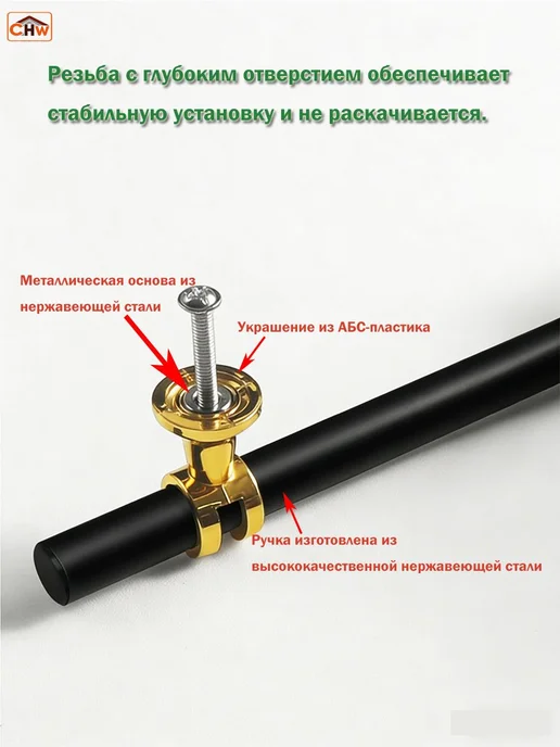 Мебельная ручка, 15 см, черная матовая, черный, фото 5