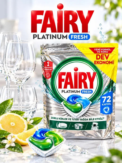 Капсулы для посудомоечной машины Platinum Fresh, Fresh, фото 2