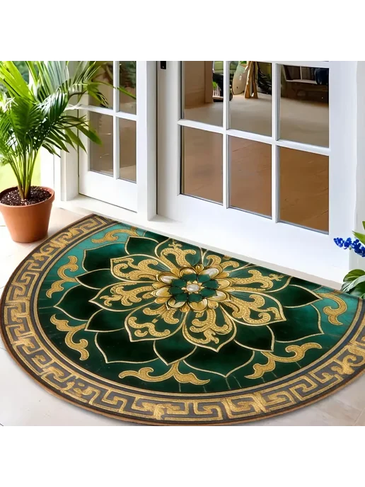 Нет бренда Круглый коврик из полиэстера для входа 40x60 см, 40x60 см, фото 2