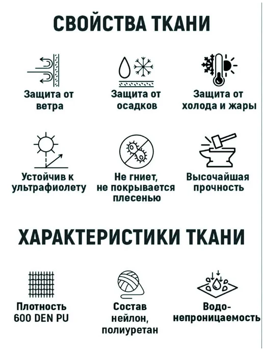 Уличные шторы для беседки, серые, 140×220 см, 140x220 см, фото 8