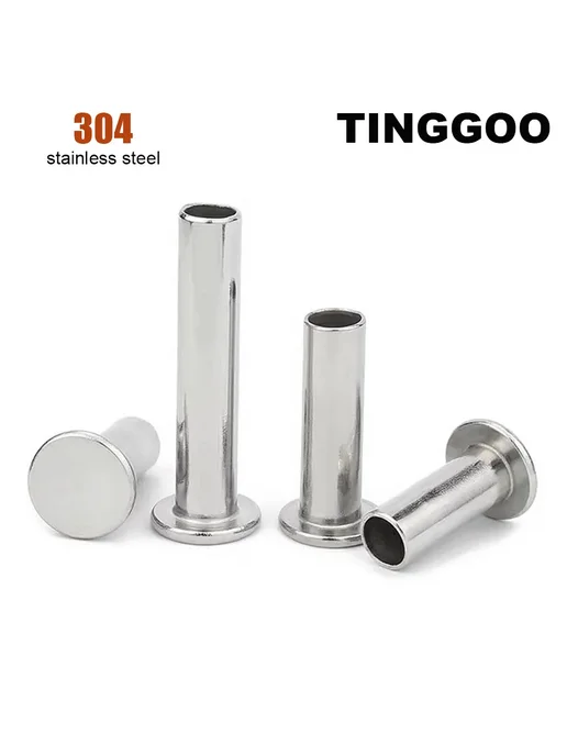 TINGGOO Заклепки ТINGGOO полупустотелые, нержавеющая сталь, 12mm, вариант
