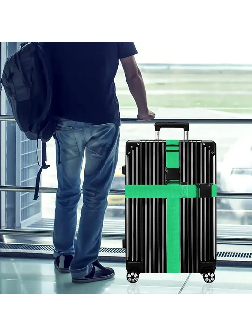 Wxyesitem Набор Из 2 Предметов Ремень Для Багажа TSA, Яркий Полиэстер, красный, фото 2