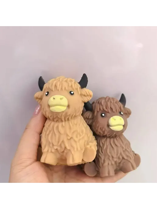 Нет бренда Антистресс игрушка-корова из пластика Розовый, A12, розовый, фото 3