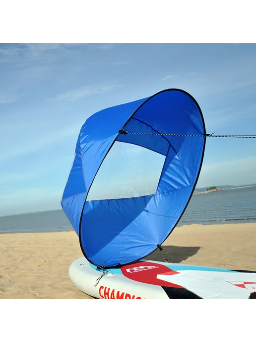 Портативный парус для лодки, Downwind, складной, синий, синий, фото 4