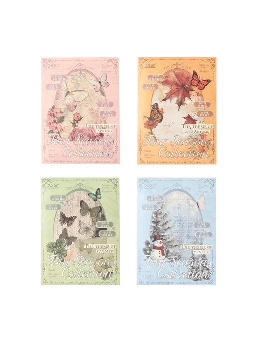 Нет бренда Набор винтажных наклеек и бумаги для скрапбукинга 4Set 400pc, вариант