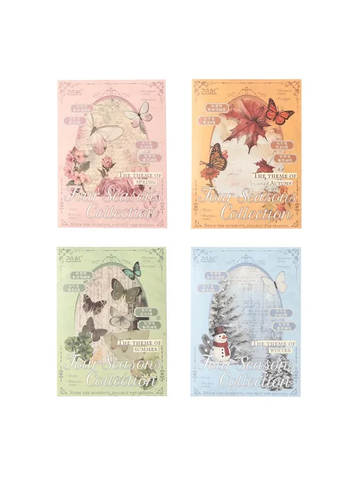 Нет бренда Набор винтажных наклеек и бумаги для скрапбукинга 4Set 400pc, вариант, фото 6