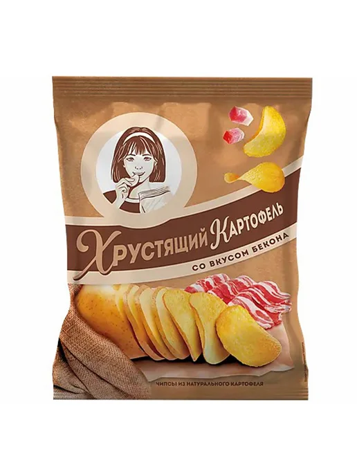 Чипсы картофельные Хрустящий картофель Бекон 160 г, 160 г