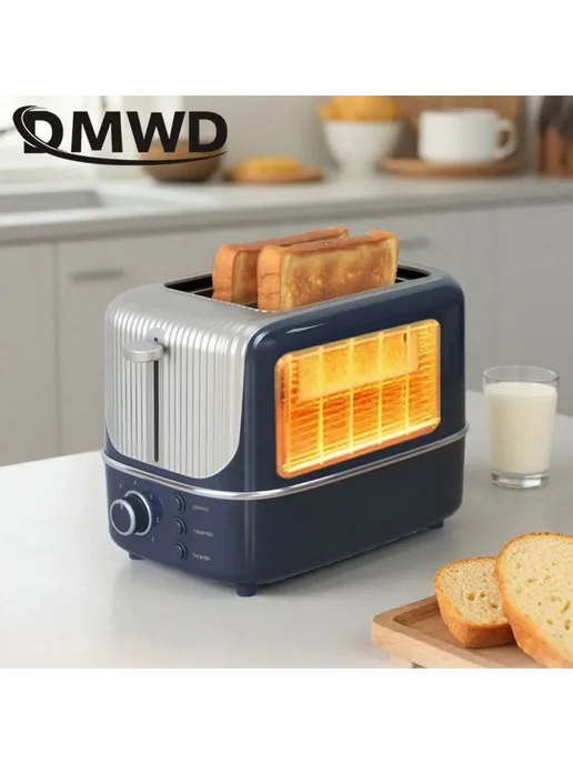 Электрический тостер DMWD 750Вт 6 уровней темно-синий, 750 Вт, фото 3