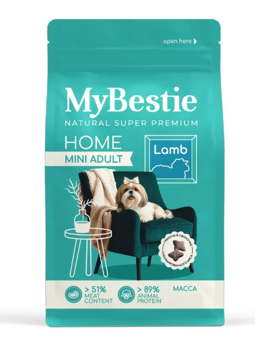 Сухой корм MyBestie Нome для собак, взрослые, мелкие, 12 кг, фото 7