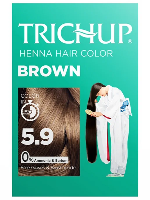 TRICHUP Хна для волос краска, тон 5.9 Коричневый, коричневый
