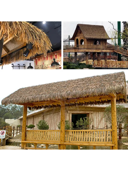 Имитация травы для кровли, соломенная крыша сада, вариант, фото 7