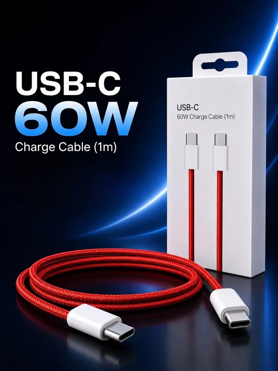 Кабель для мобильных устройств USB Type-C/USB Type-C 1 м — фото 1