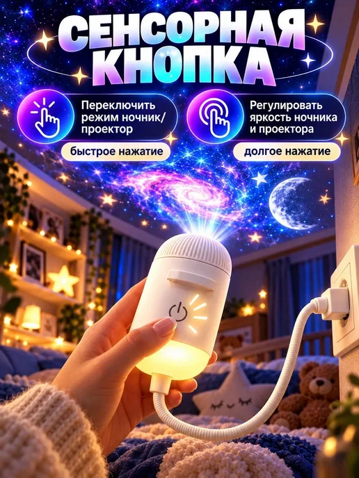 Проектор ночник звездное небо 12 проекций, вариант, фото 4