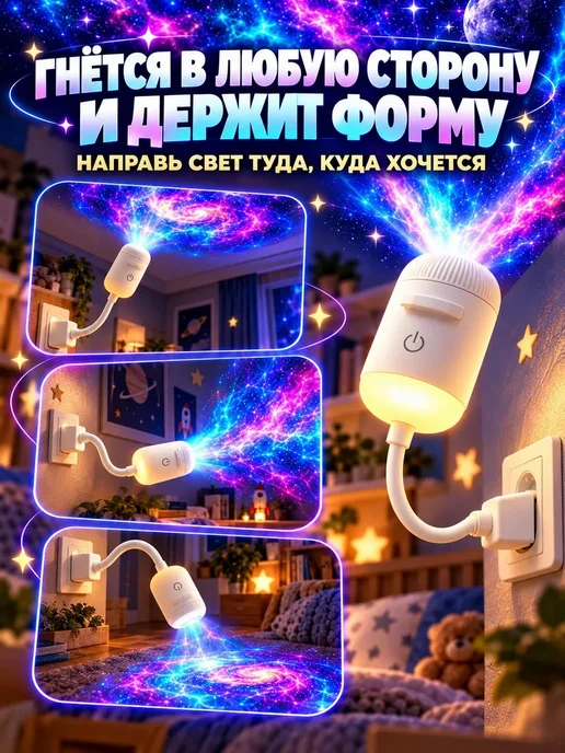 Проектор ночник звездное небо 12 проекций, вариант, фото 5